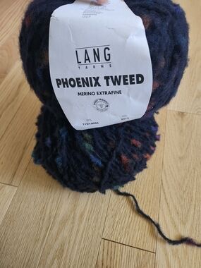 LANG Yarns Phoenix Tweed Merino Extrafine - Navy with Multicolor Flecks